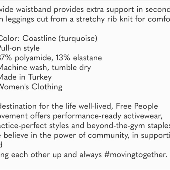 Free People Movement Textured Free Throw Legging in Coastline XL - Picture 6 of 11